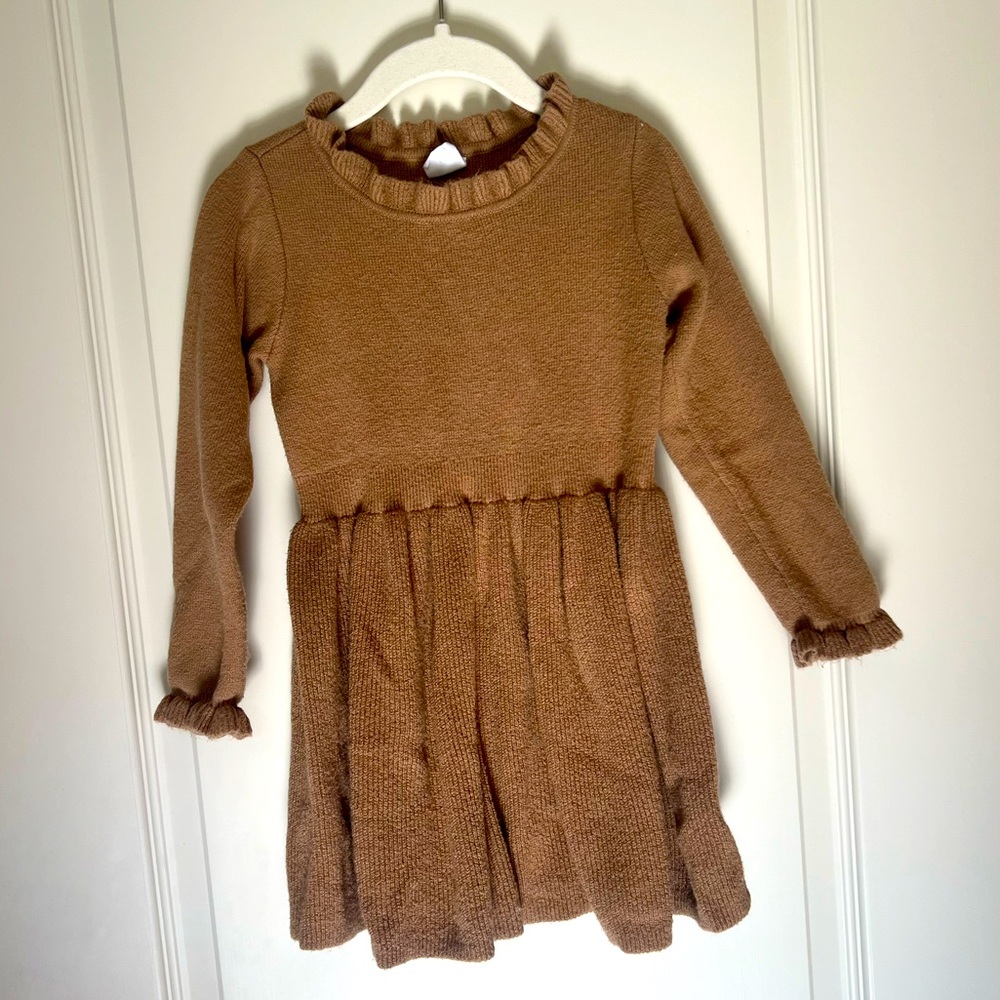 Babygap ribbed sweater dress in brown